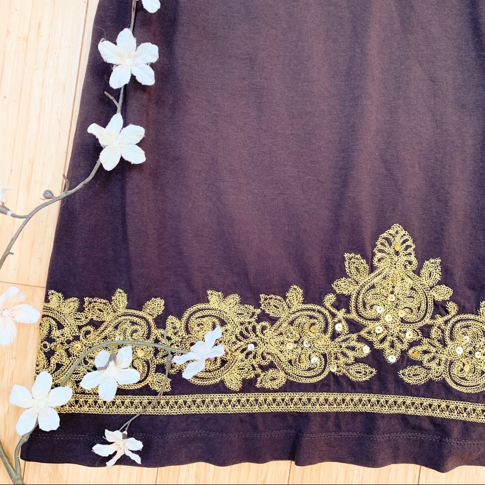 Thea Chelsea & Theodore Embroidered Sofft Dress, M - Picture 9 of 15